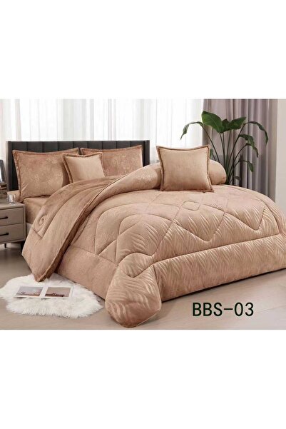 Gerenic مفرش ملكي 6 قطع نفرين شتوي وجهين وجه مخمل وجه فرو مقاس كينج 230x250 سم