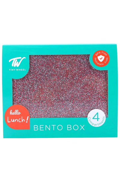 TINY WHEEL صندوق بينتو للأطفال بأربعة أقسام من جليتر