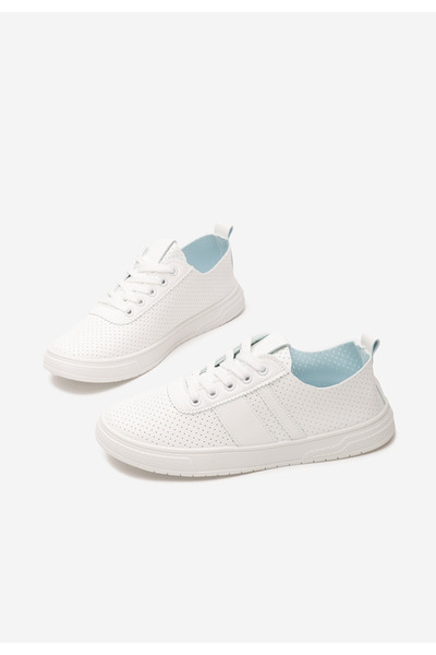 B T Shoes Pantofi casual dama Heayli V2 albi