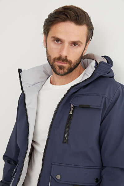 Fulla Moda Куртка з капюшоном, двома кишенями та блискавкою