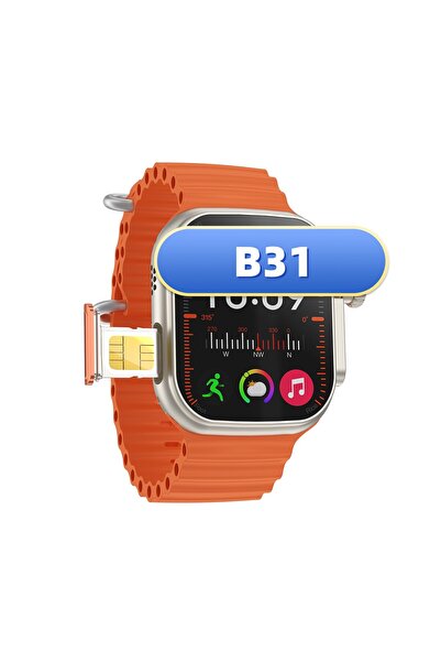 Generic B 31 4G Android Men's Smart Watch 2.04-Inch HD Video Call IP67 Waterproof Tiktok Support 64GB Capaci