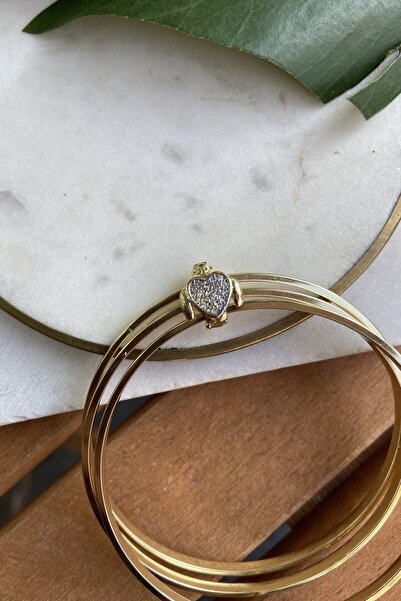 My Joyas Design 14K Altın Kaplama Kaplumbağa Charm