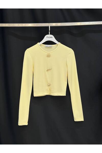 Fiori Drapeli Long Sleeve Blouse with Sun Protection Accessories