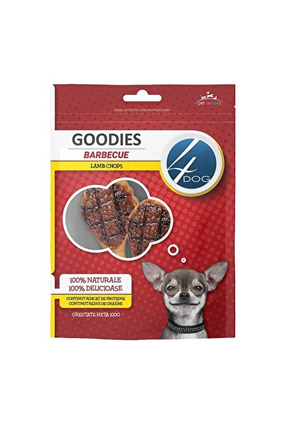 4dog Recompense pentru caini Goodies Barbecue Lamb Chops 100g