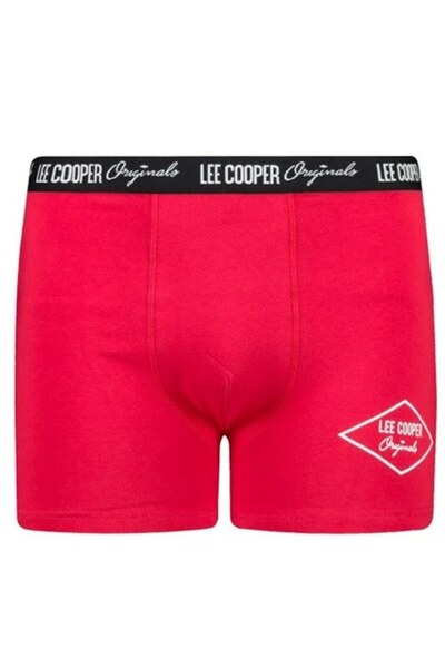 Lee Cooper Men's Boxers, 1 Piece, Red, Size L