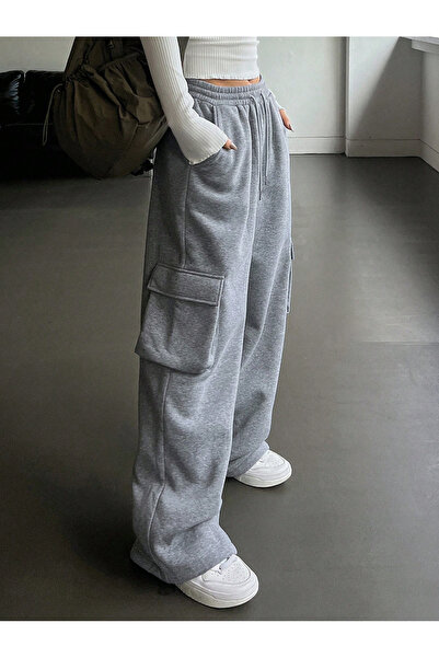 EVIus New Season Cargo Pocket Wide Leg Sports Sweatpants