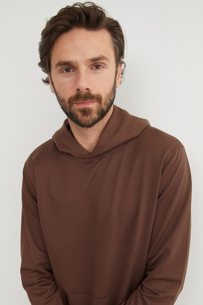 Fulla Moda Φούτερ τσέπης καγκουρό με κουκούλα