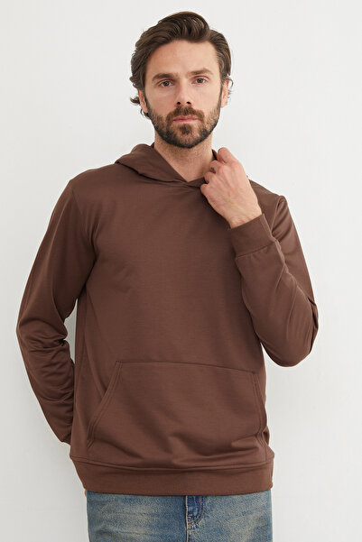 Fulla Moda Φούτερ τσέπης καγκουρό με κουκούλα