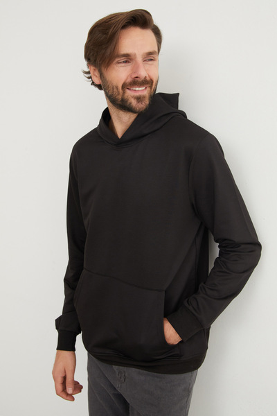 Fulla Moda Kapüşonlu Kanguru Cepli Sweatshirt