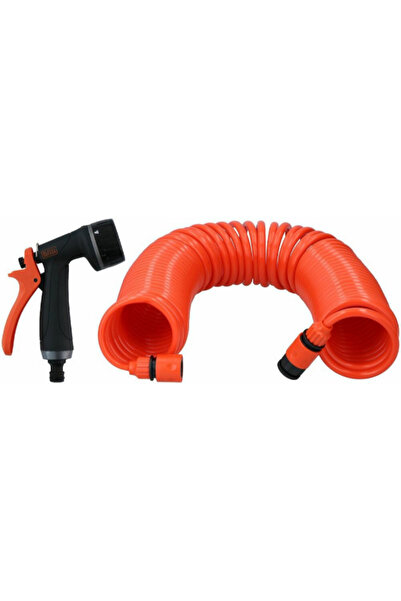 Black&Decker خرطوم حديقة حلزوني مع فوهة رش 1/2 بوصة × 15 مترًا