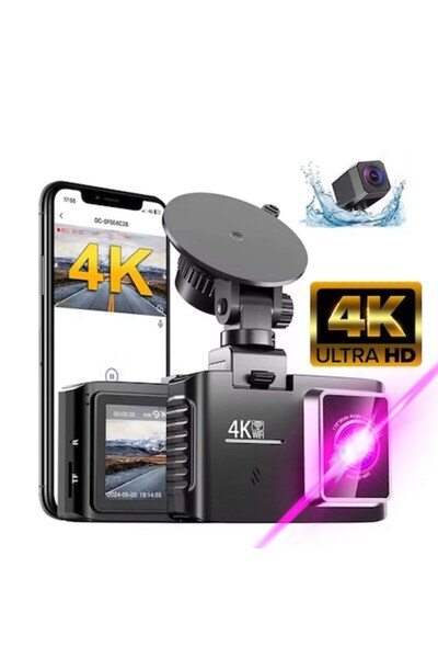 AMYMAT Camera Video Auto A13 Dash Cam Full HD 4K UHD, GPS Integrat, Ecran LCD, Super Noapte, Detecta