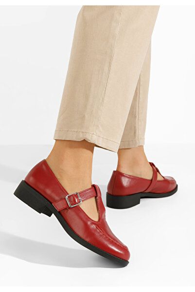 B T Shoes Bordové dámske poltopánky Maurisa