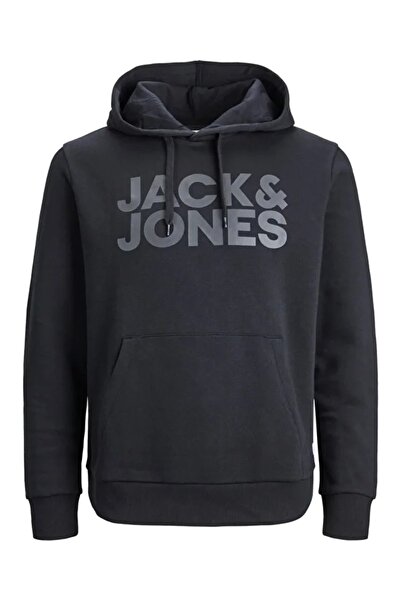 Jack & Jones Tunnelzug, Kängurutasche ve Label-Print ile Kapuzenpullover CORP Kapüşonlu Üst