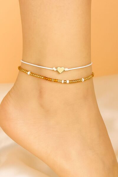 Arescollection ZARİF ŞIK GOLD RENK KALPLİ 2 Lİ HALHAL