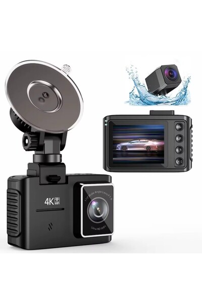 AMYMAT Camera Video Auto A13 Dash Cam Full HD 4K UHD, GPS Integrat, Ecran LCD, Super Noapte, Detecta