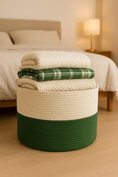 MaVaux سلة أماتيراسو الحبلية – 40×30 سم – منظم ديكور ومتعدد الأغراض بمقبض ذات...