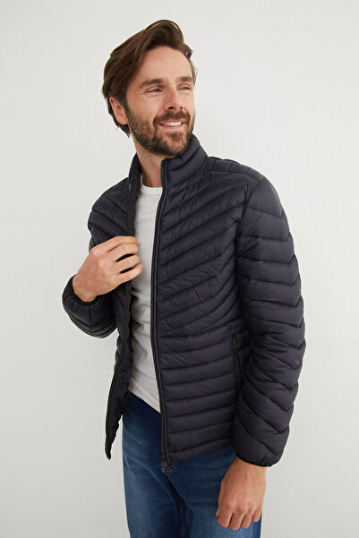 Fulla Moda Надувний пуховик із кишенею на блискавці