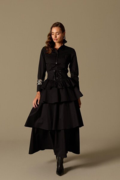 NOK İSTANBUL La Marquise Maxi Skirt Black
