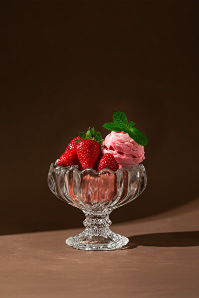 Porsima Mimoza Glass Bowl Pudding Dessert and Ice Cream Snack Bowl Magnolia Bowl 6-Piece Bowl Snack Set