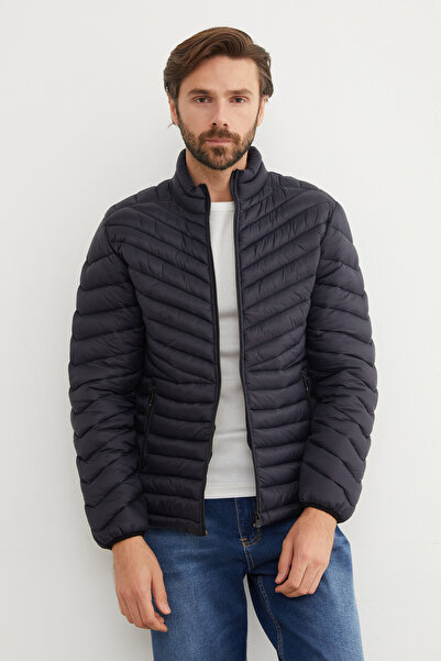 Fulla Moda Надувний пуховик із кишенею на блискавці