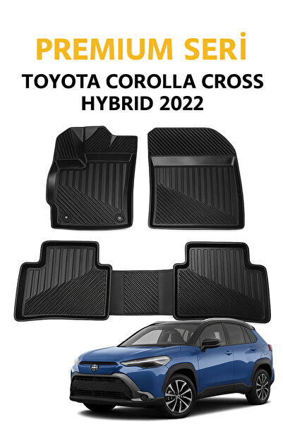 Black Gold Toyota Corolla Cross Hybrid 2022+ 3D Havuzlu Oto Paspas Premium