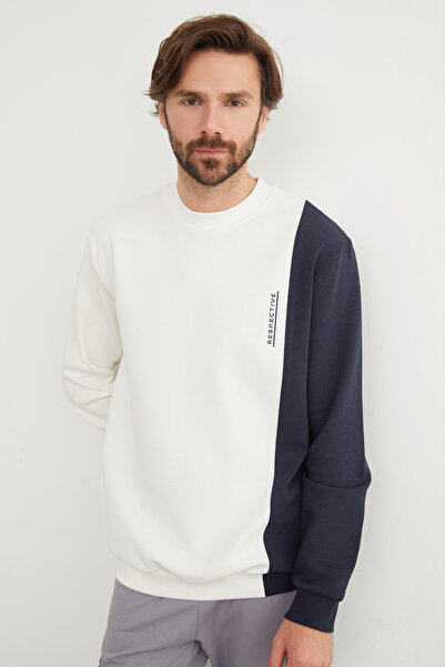 Fulla Moda Світшот з принтом Respectıve та кольоровими блоками