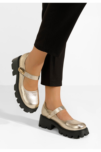 B T Shoes Vilela women's gold casual shoes
