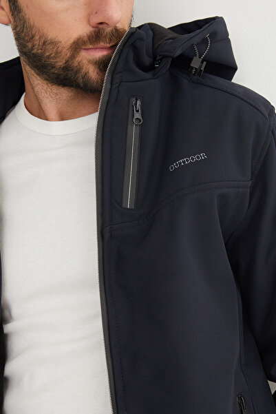 Fulla Moda Зовнішній одяг з принтом на блискавці з дайверської тканини