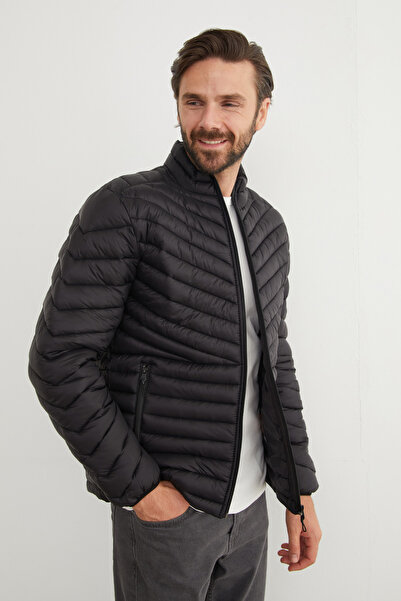 Fulla Moda Zippered Puffer Jacket
