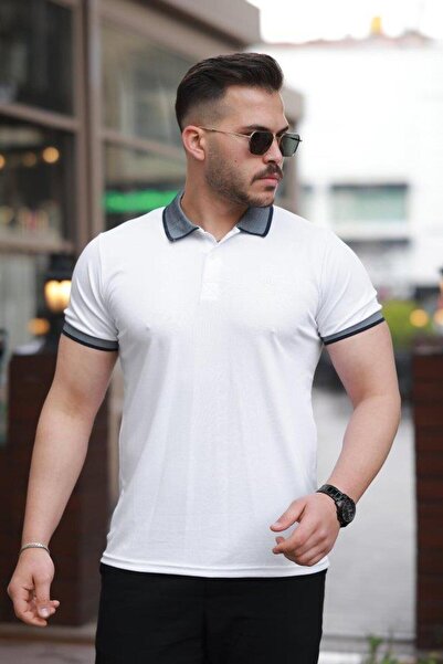 FENİX PİEL Ανδρικό κοντομάνικο μπλουζάκι με γιακά Kagi υφασμάτινο