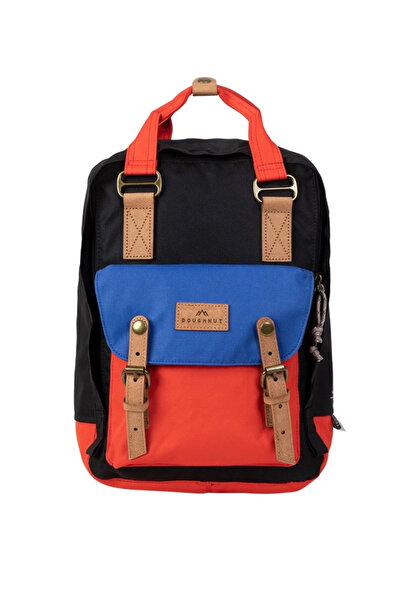 Doughnut حقيبة ظهر للجنسين من سلسلة Macaroon Reborn III باللون الأسود والبرتقالي