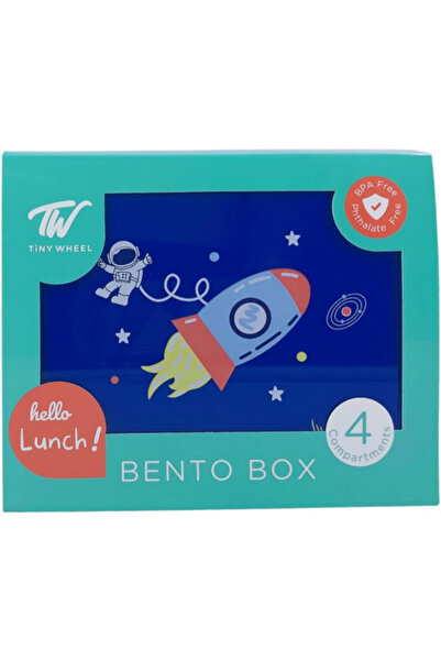 TINY WHEEL صندوق بينتو للأطفال بتصميم مساحة من 4 أقسام
