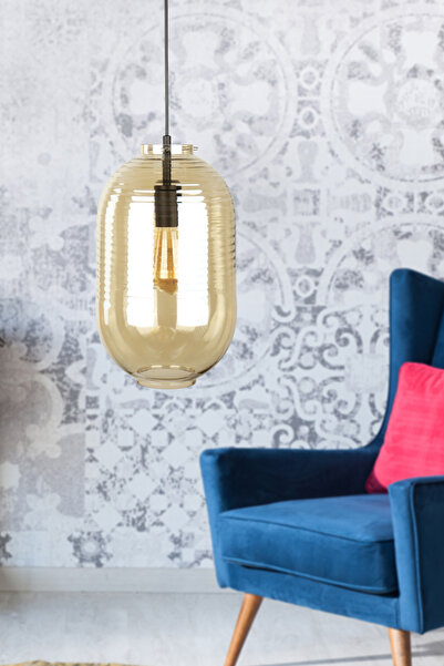 Begüsa Makro Büyük Cam Tekli Avize Bal