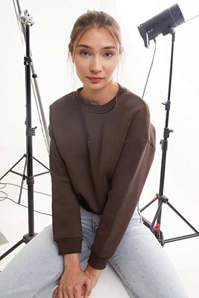 Fulla Moda Φούτερ με λαιμόκοψη με κέντημα με αρκουδάκια με 3 κλωστές