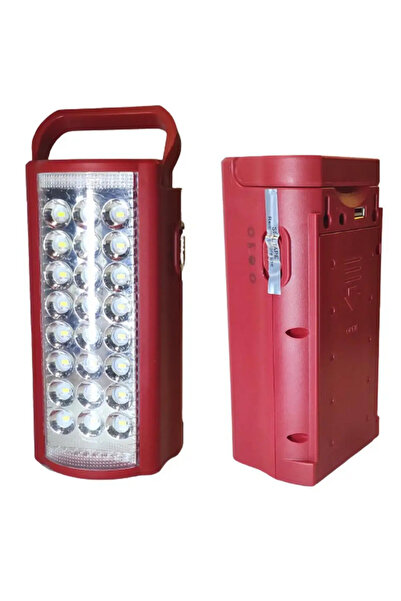 TAREZ 24 LED 80 Saat Şarjlı Kamp Lambası – Telefon Şarjlı, Elektrik Kesilince Otomatik Yanan Işıldak