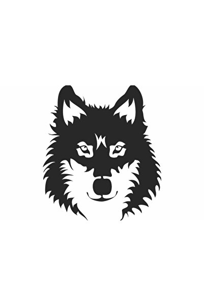 OEM Decor perete Personalizabil Cap de Husky din lemn - 38 L x 44 H (cm)