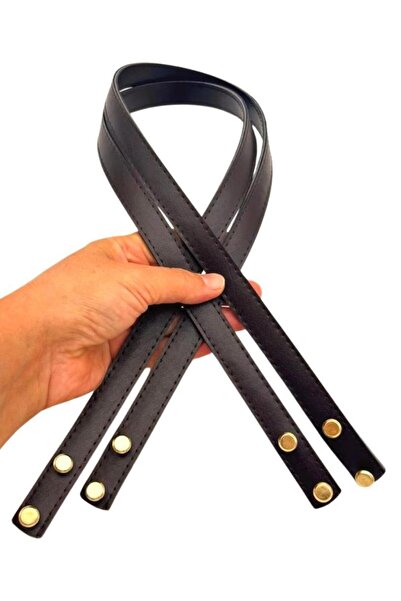 angel çanta aksesuar Angel Çanta Aksesuar 70x1.8 cm Suni Deri Koyu Kahve Renk Vidalı Çanta Sapı