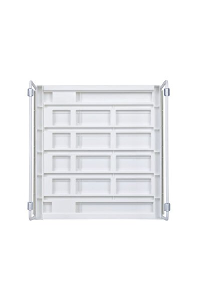 OEM Delinia extendable organizer – 2-tier white shelf for small spaces