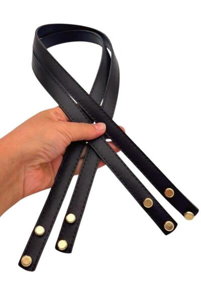 angel çanta aksesuar Angel Çanta Aksesuar 70x1.8 cm Suni Deri Siyah Renk Vidalı Çanta Sapı