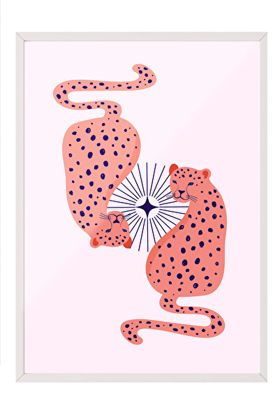 Zestia Tablou cu ramă albă, Suflete reflectate, Poster decorativ pentru camer...