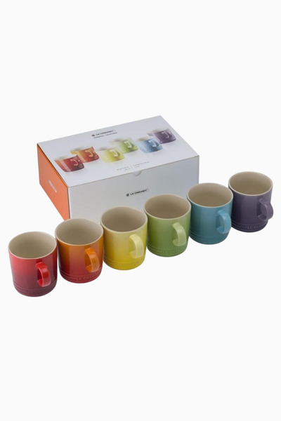 Le Creuset 6’lı Stoneware Mug Seti 350 ml, Rainbow Renk Koleksiyonu