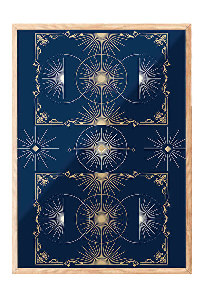 Zestia Tablou cu ramă din lemn, Geometrie a cerului, Poster decorativ pentru ...