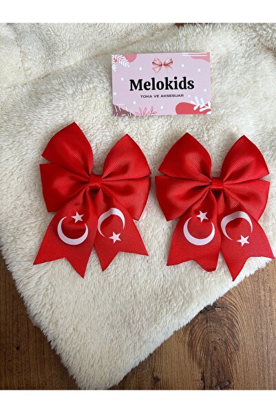THE İLKİN TOKA Red Turkish Flag April 23, May 19, October 29 Bayram 2-Piece Elastic Buckle Set