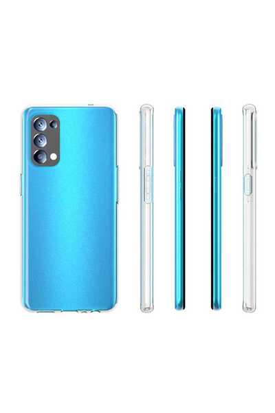 Ceponya Oppo Reno 5 Kılıf İnce ve Esnek Şeffaf Süper Silikon