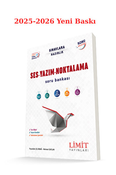Limit Yayınları Limit Yayınları Ses-Yazım Noktalama Soru Bankası 2025/26 Yeni...
