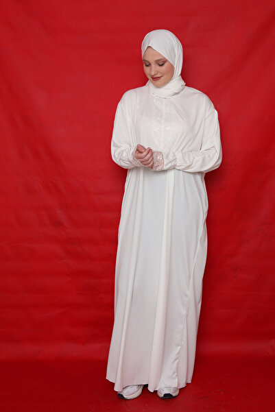 Defkay Одночастий однотонний елегантний жіночий одяг для молитви з шаллю