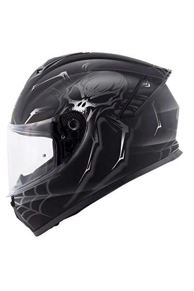 LS2 GIVI 50.X ARACHNO MAT SİYAH-GRİ KASK