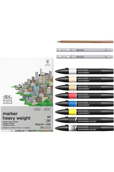 Winsor and Newton Mixed Media Manga Set Graphic Art Marker