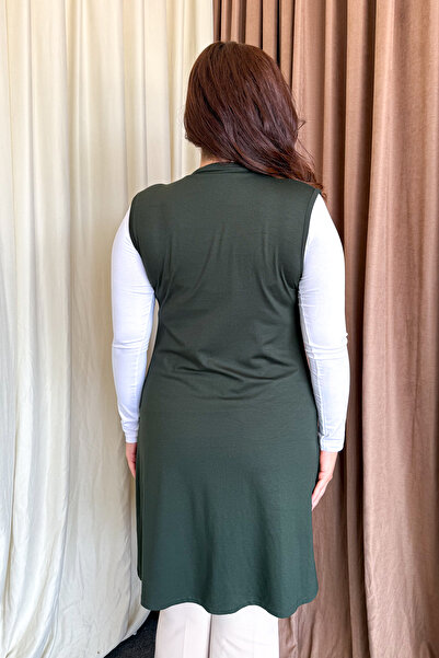 ModaPlaza Women's Plus Size Long Vest 504