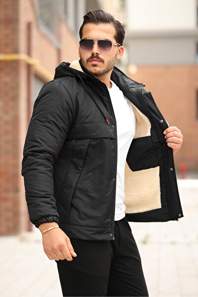 BOYS MANS Pánská bunda Zimní kabát Prémiový kabát Odnímatelná kapuce